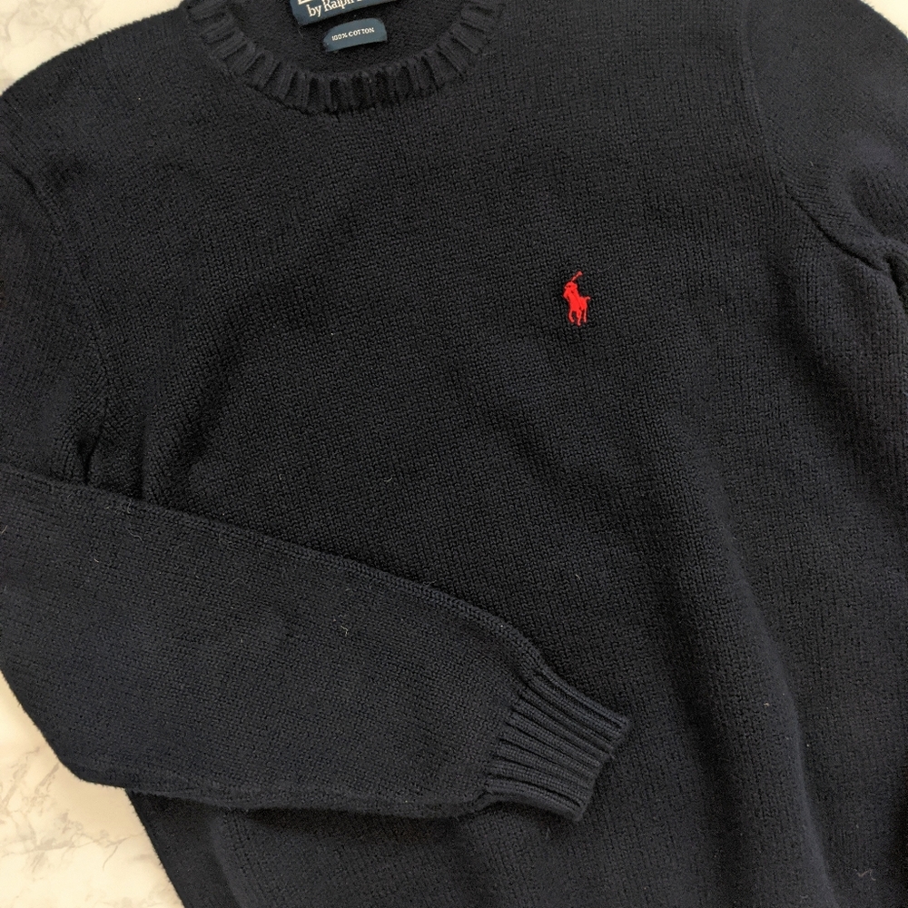 MENS NAVY RALPH LAUREN POLO SWEATER
